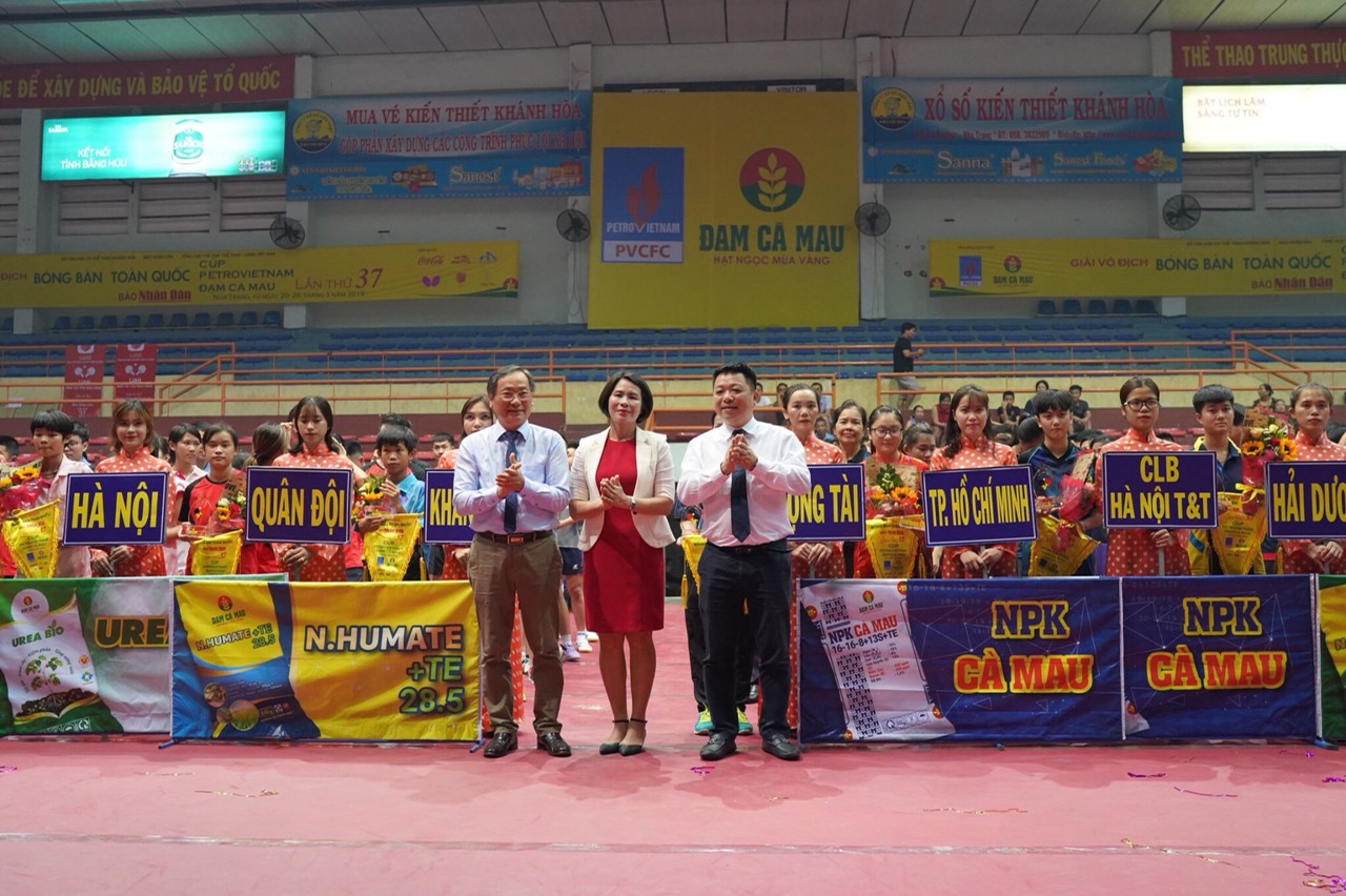 Khai mạc Giải vô địch bóng bàn toàn quốc Báo Nhân Dân lần thứ 37 Cúp PetroVietnam – Đạm Cà Mau 2019