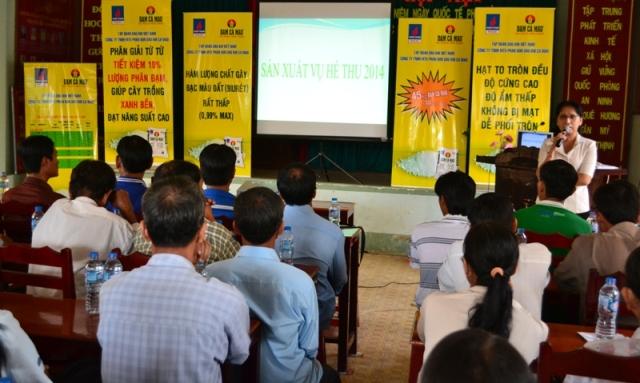 Đạm Cà Mau hướng dẫn kỹ thuật bón phân cho nông dân Long An và Đồng Tháp