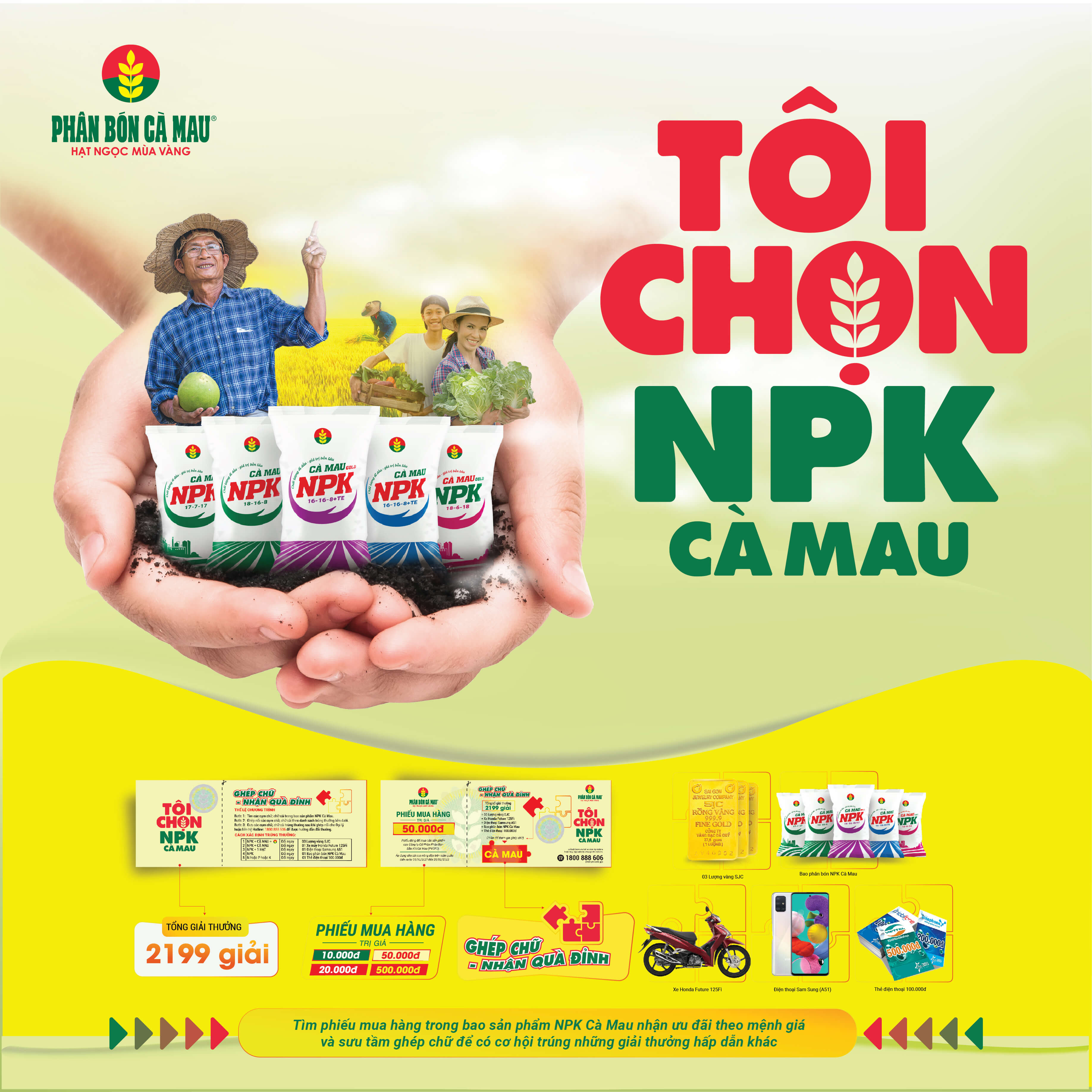Phân Bón Cà Mau Khởi Động Chương Trình “Tôi Chọn NPK Cà Mau ” - Ghép chữ ngay - Nhận quà đỉnh